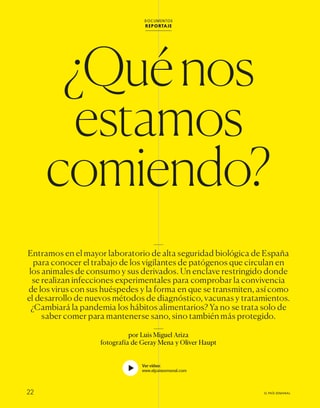 Pages du magazine avec l'article «&nbsp;Que mangeons-nous&nbsp;?&nbsp;»